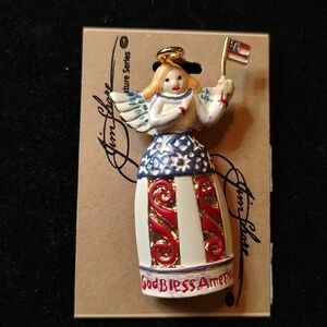 Jim Shore Signature Series God Bless America Pin!